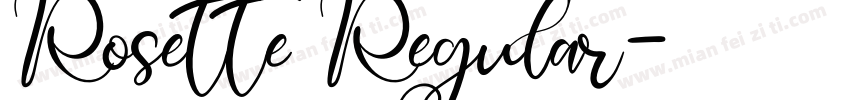 Rosette Regular字体转换